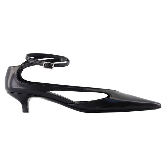 Toteme Shoes - Toteme Pointed Toe Ankle Strap Heels Women black | black